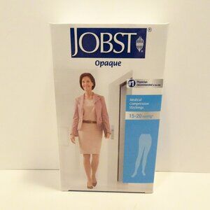 Jobst Opaque 15-20 mmHg Compression Full Waist Closed Toe Stockings Natural S